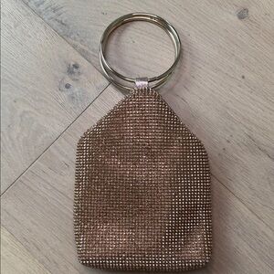 Gold Rhinestone/Crystal Wristlet Bag